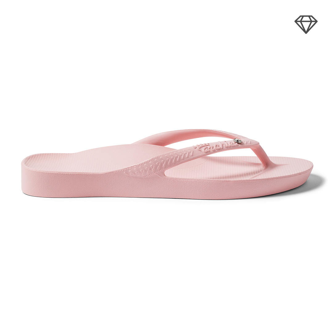 Arch Support Flip Flops - Classic - Crystal Pink