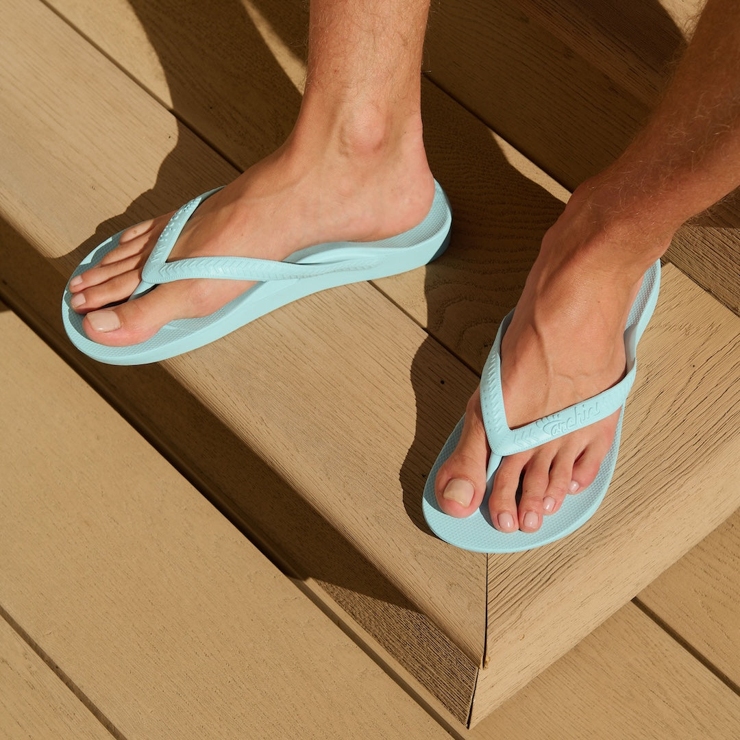 Arch Support Flip Flops - Classic - Sky Blue